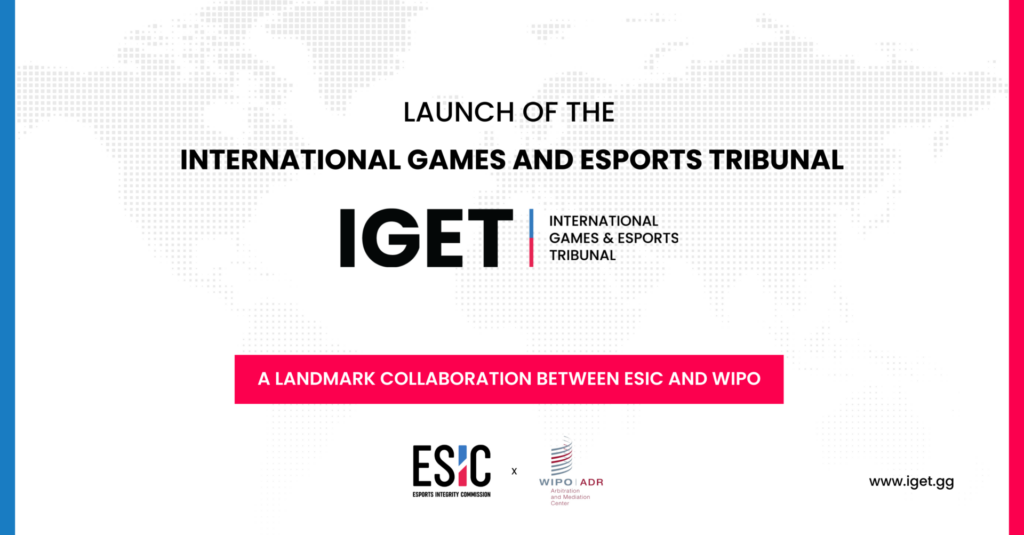 ESIC and WIPO launch IGET esports tribunal